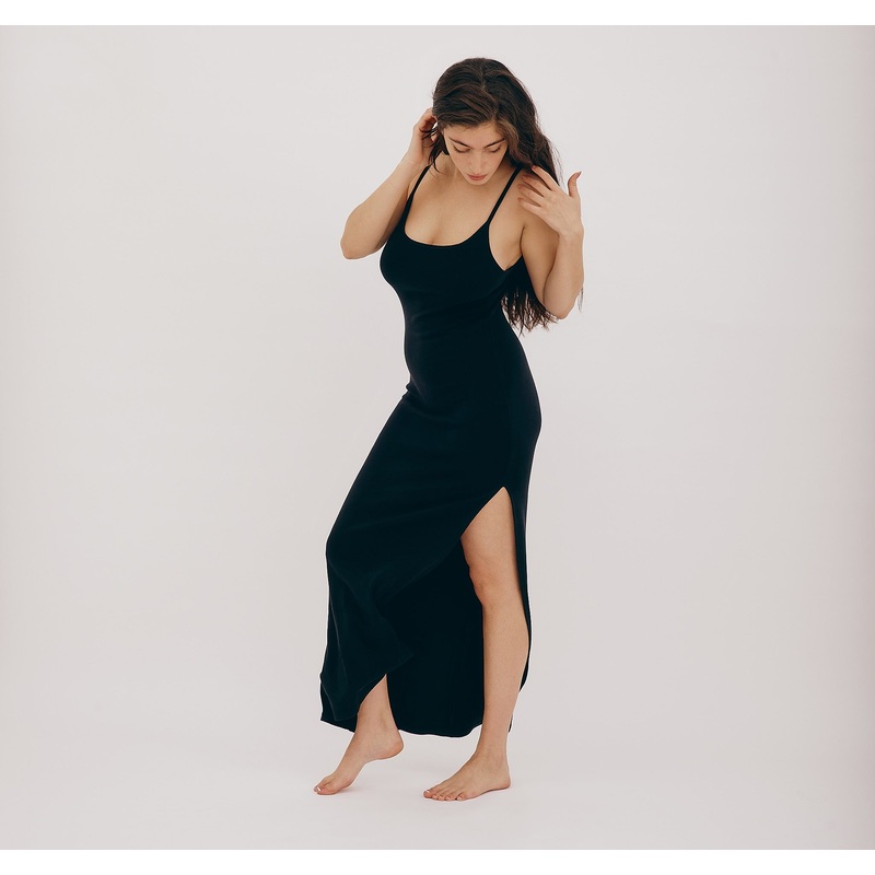 Soft Knit Maxi Slip Dress