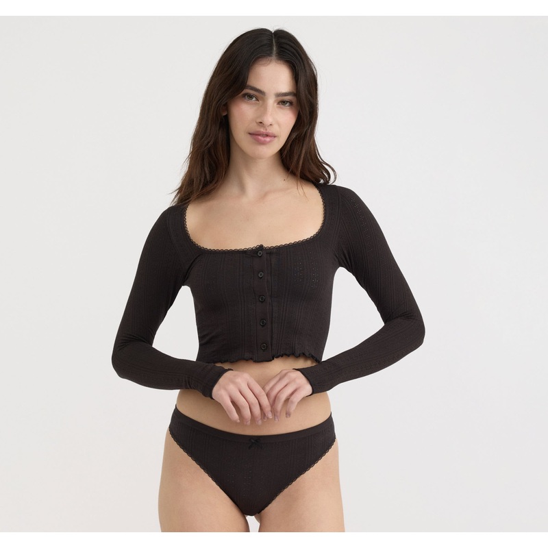 Pointelle Cardigan
