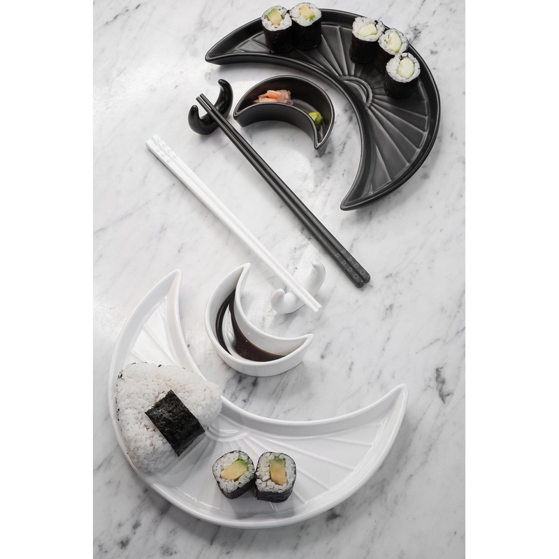 Crescent Sushi Plate Set