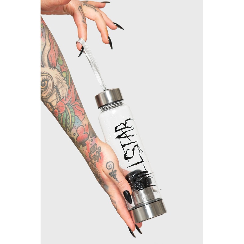 Killstar Crystal Glass Water Bottle