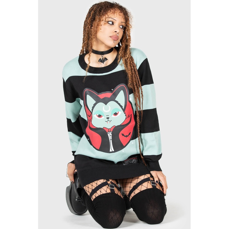 Vampurr Stripe Sweater [MINT]