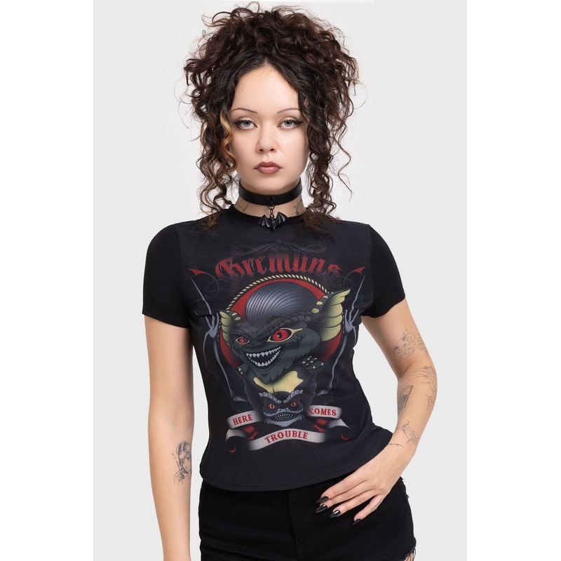 Here Comes Trouble Fitted T Shirt