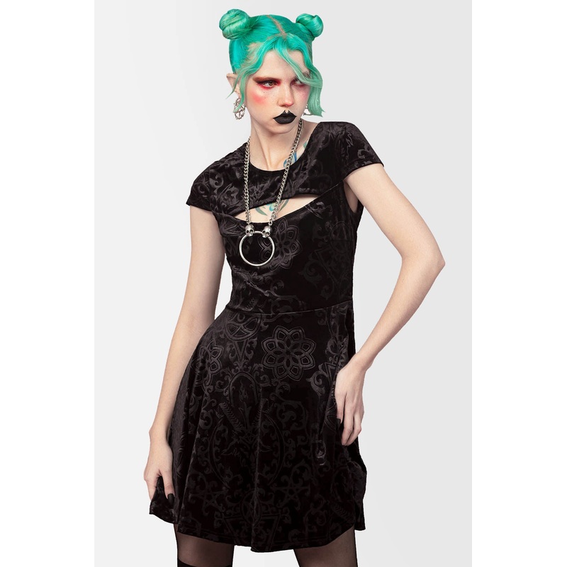 Blasphemia Keyhole Skater Dress