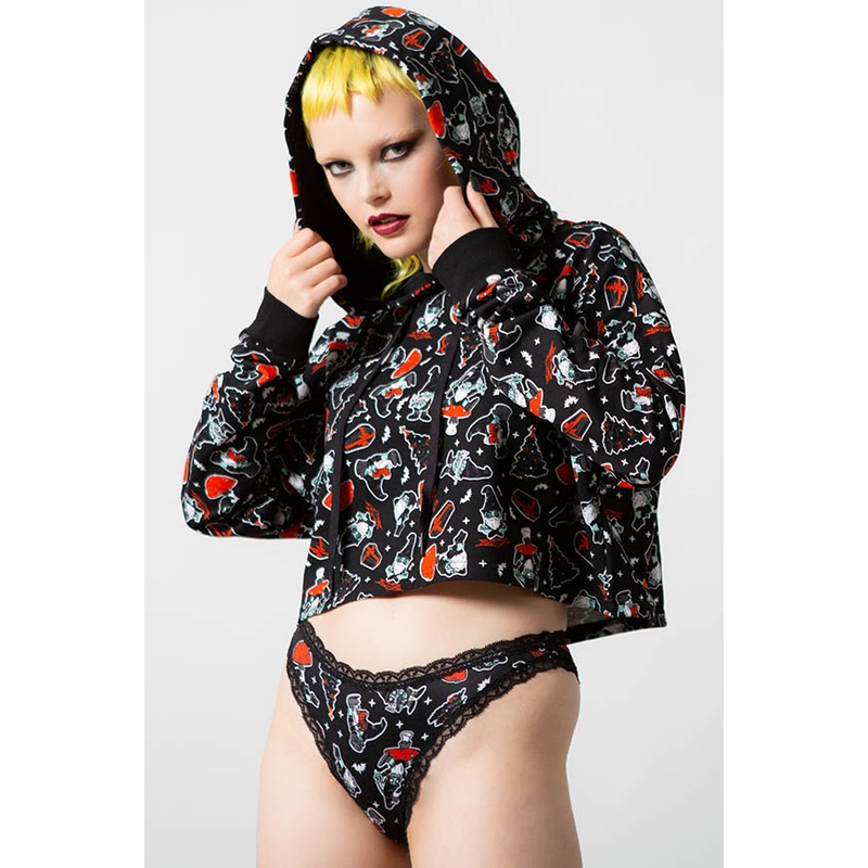 Gnomies Cropped Hoodie
