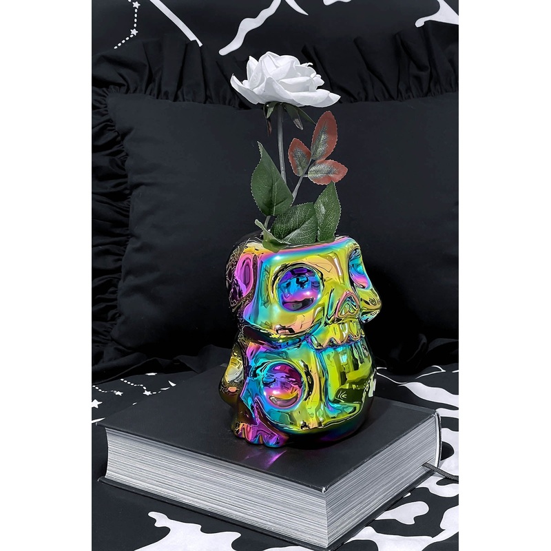 Rainbow Skulls Vase