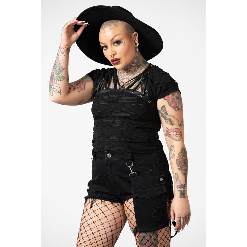 Malicia Lace-Up Top
