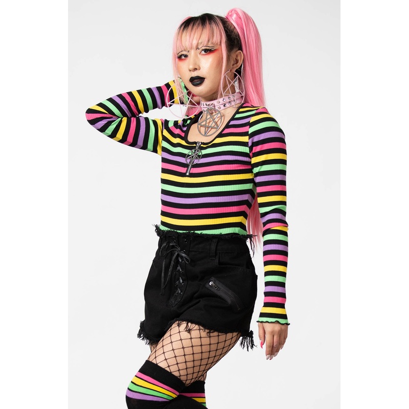 Nikiko Ribbed Long-Sleeve Top