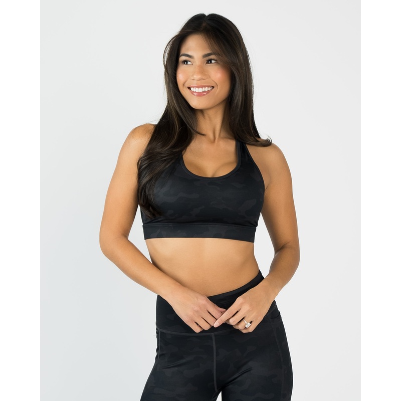 Lux Sarah Sports Bra – Black Camo