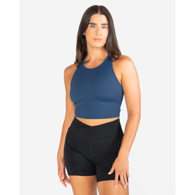 Malibu Crop Top – Navy