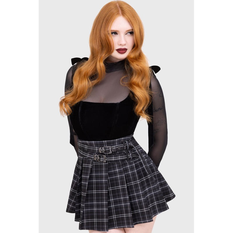 Tartan Riot Skirt [GREY]