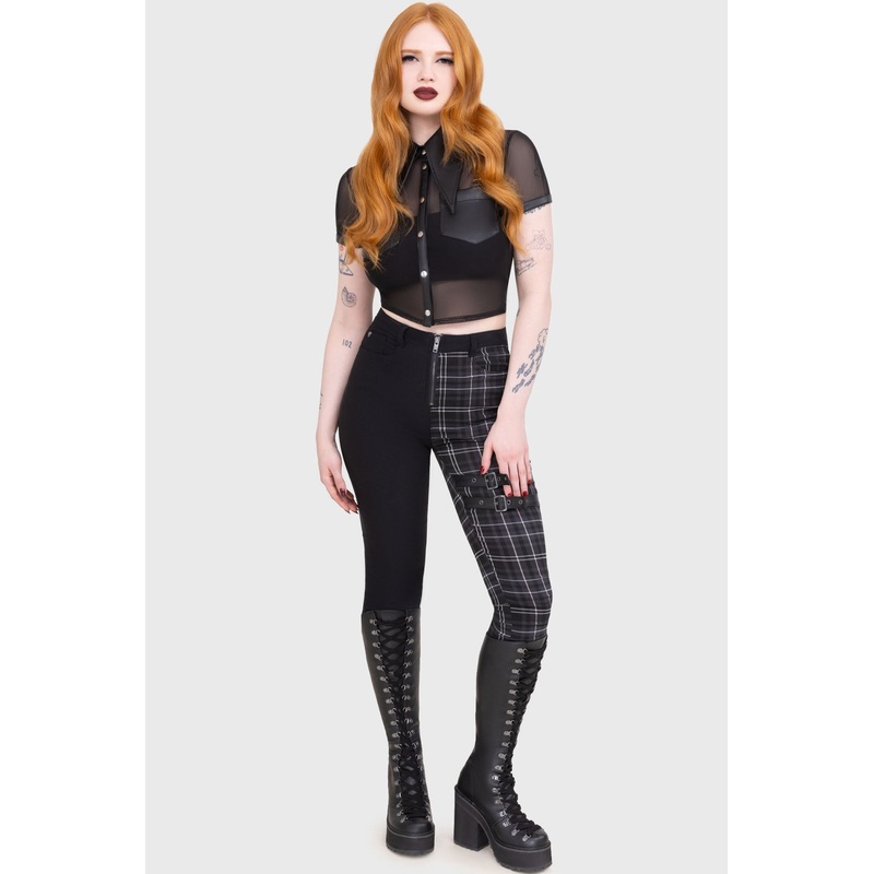 Tartan Riot Trousers [GREY]
