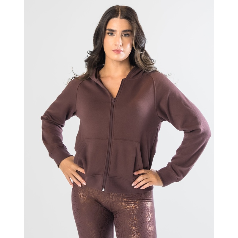 Classic Full-Zip Hoodie – Fossil – FINAL SALE