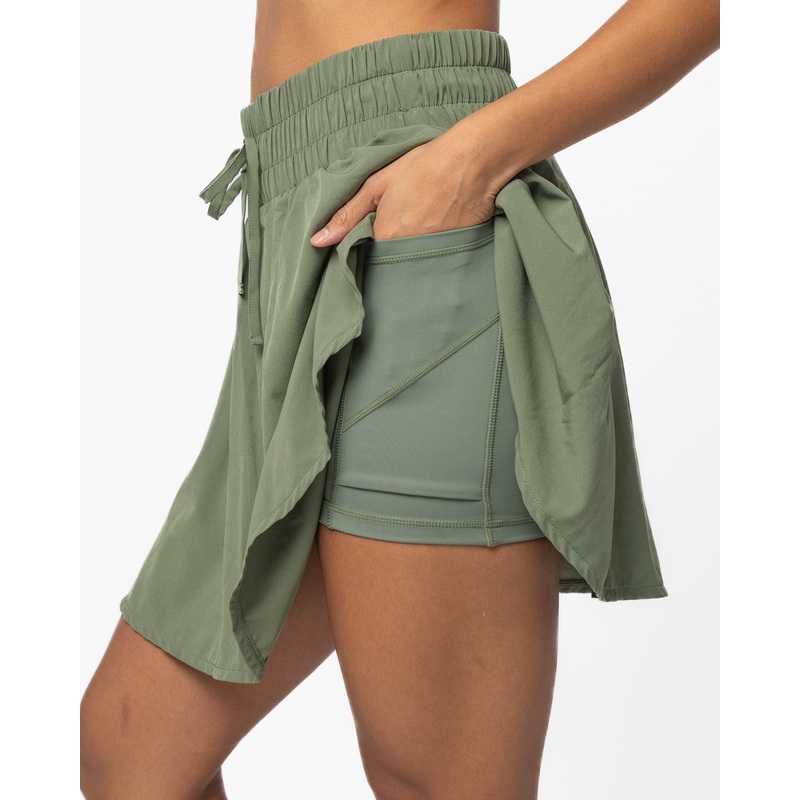 Knock Out Skort – Olive