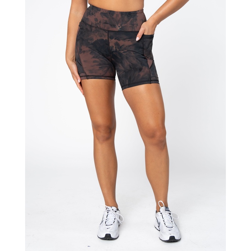 Lux Baseline Shorts (5 in. inseam) – Fossil / Black Tie Dye