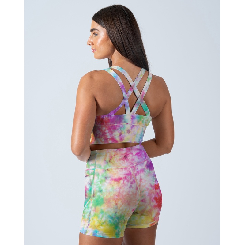 Lux Sierra Sports Bra – Rainbow Tie Dye – FINAL SALE
