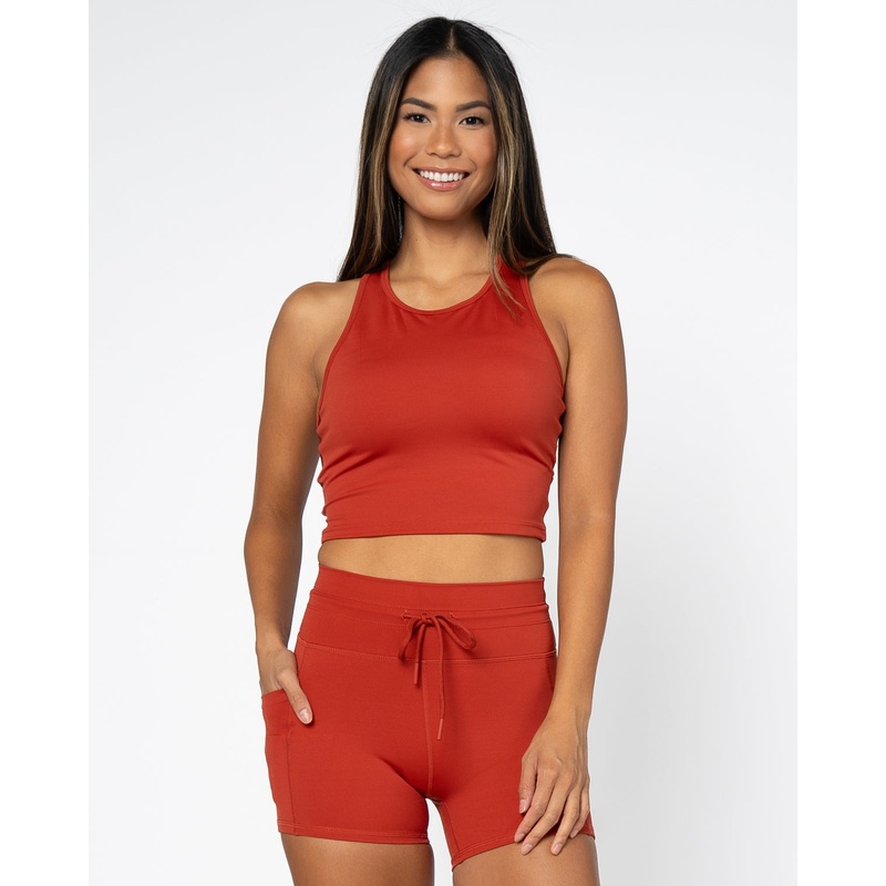 Malibu Crop Top  – Cayenne – FINAL SALE