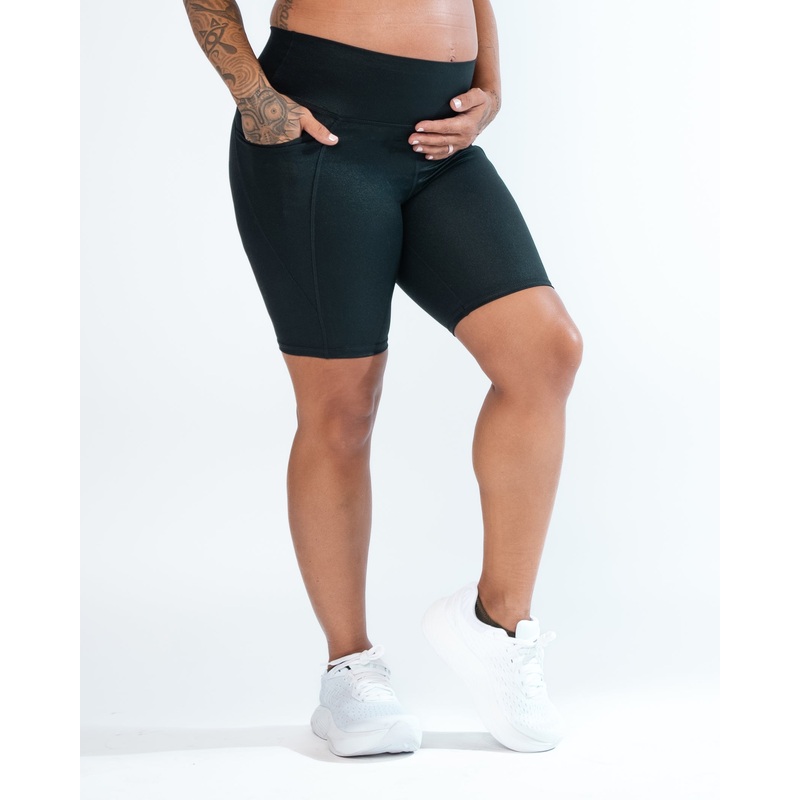 Skin Biker Shorts (8 in. inseam) – Black Shimmer Foil – FINAL SALE