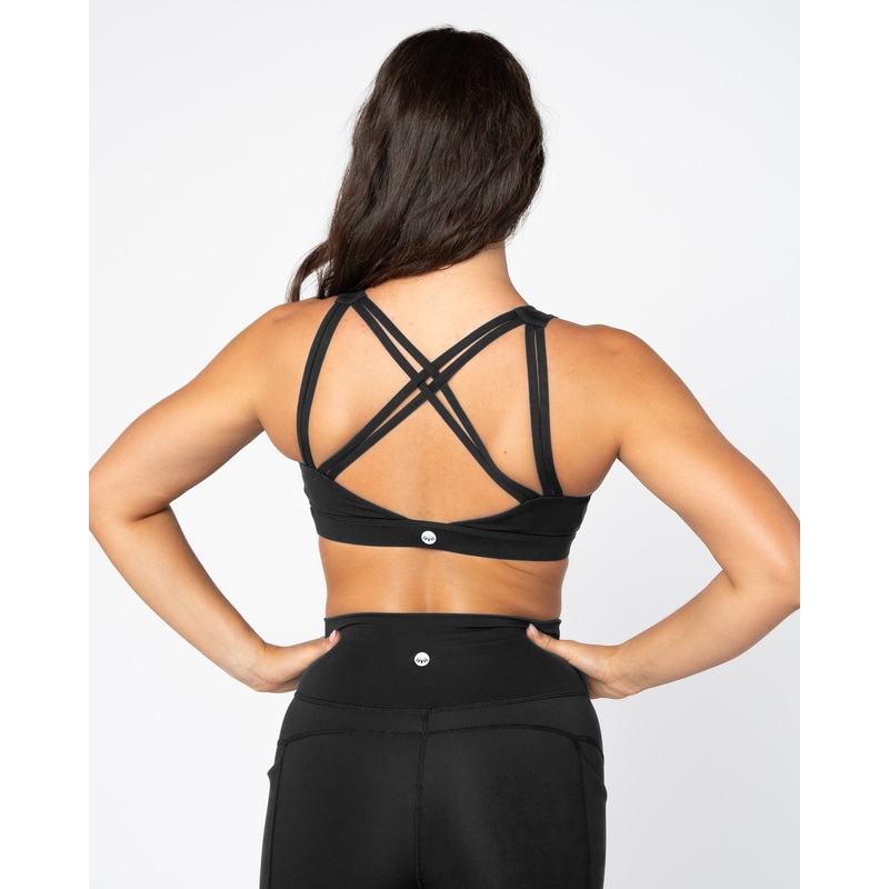 Skin Criss Cross Bra – Black