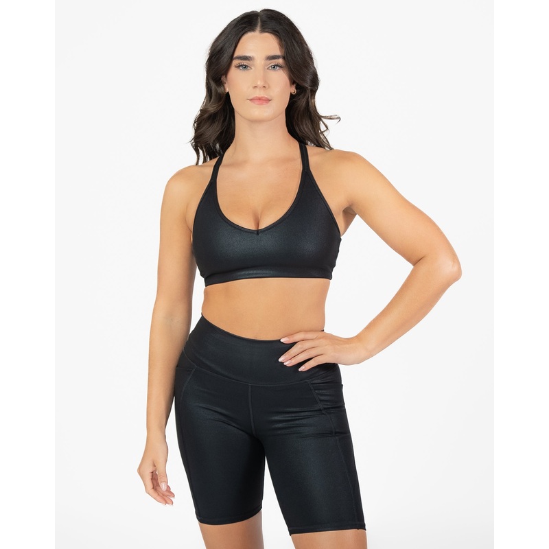 Skin Move Bra – Black Shimmer Foil – FINAL SALE