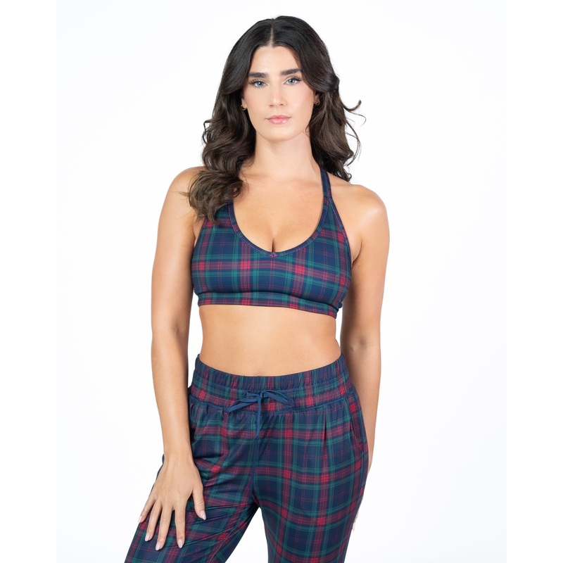 Skin Move Bra – Holiday Plaid- FINAL SALE