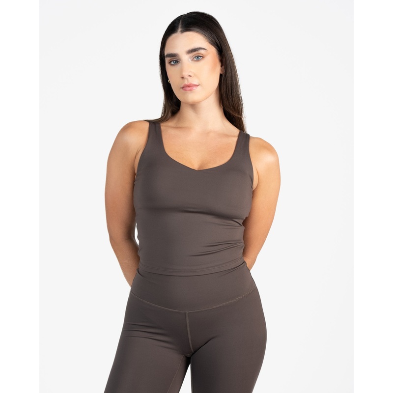 Skin Shakti Tank (Mid-Length) – Espresso – FINAL SALE