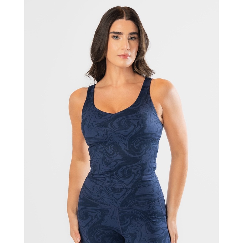 Skin Shakti Tank (Mid-Length) – Twilight Swirl