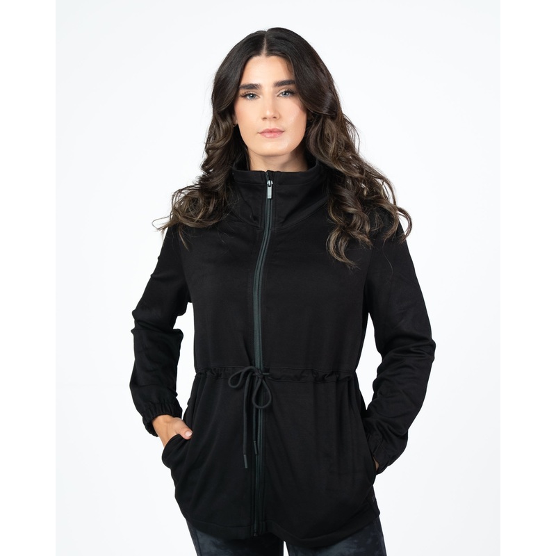 Soft Scuba Cinch Jacket – Black – FINAL SALE