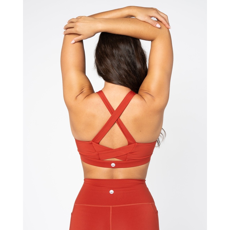 Square Neck Bra – Cayenne – FINAL SALE