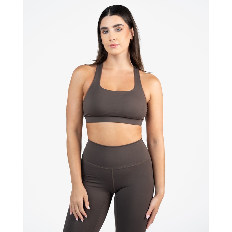 Square Neck Bra – Espresso – FINAL SALE