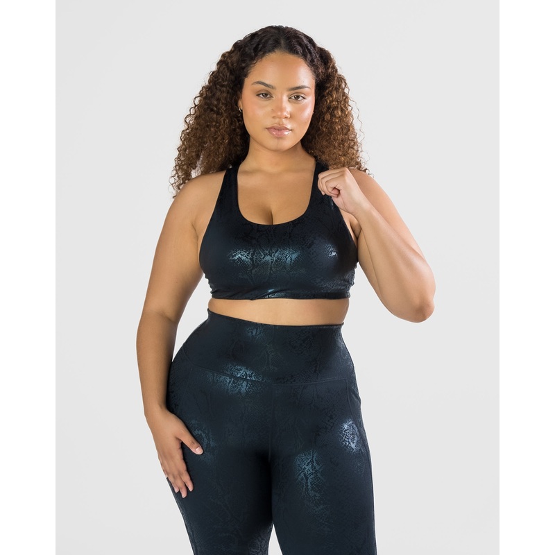 Strappy Bra – Black Snake Foil