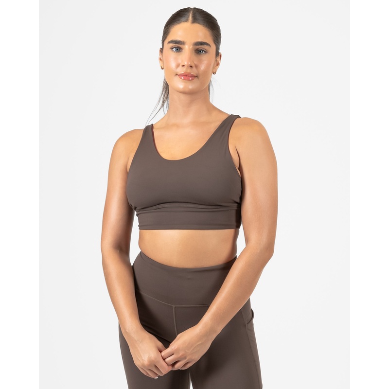 4-in-1 Salutation Sports Bra – Mulberry/Espresso – FINAL SALE