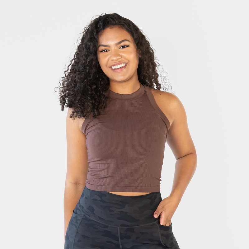 Bella Ribbed Tank Short – Fossil