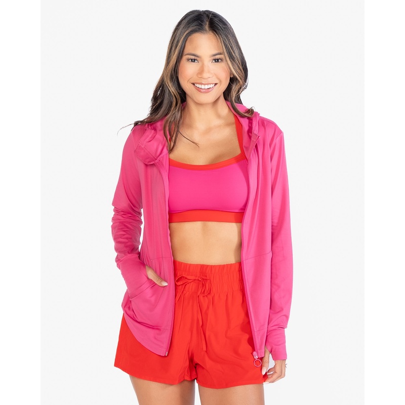 Bestie Zip Up Hoodie – Hibiscus