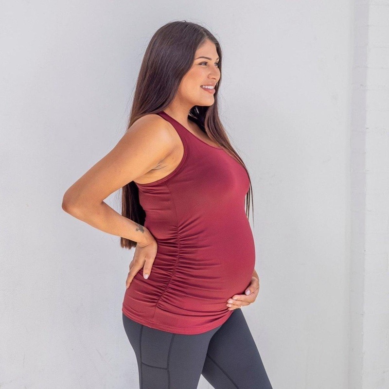 Bumpin’ Maternity Tank – Mulberry