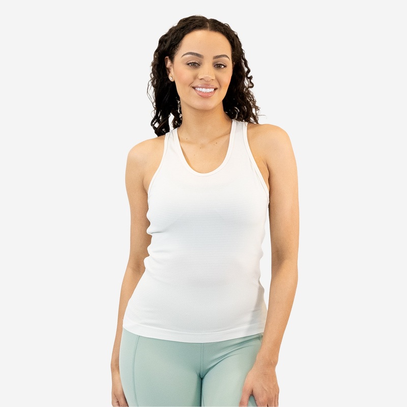 Essential Race Length Seamless Tank – Jet Stream
