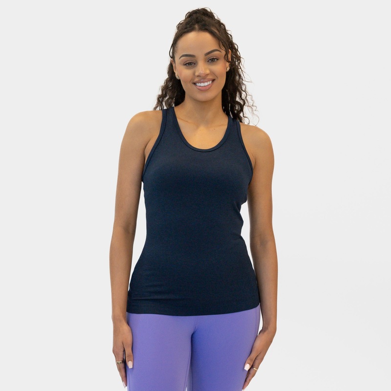 Essential Seamless Tank Long – Navy
