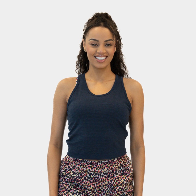 Essential Short Seamless Tank – Navy