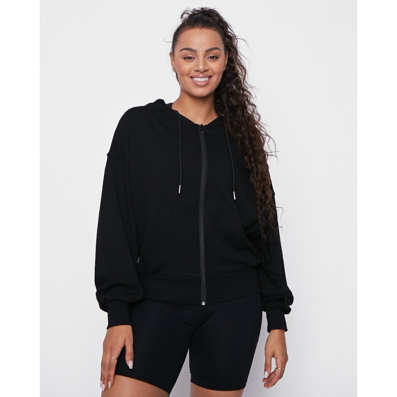 Gabi Zip Up – Black – FINAL SALE