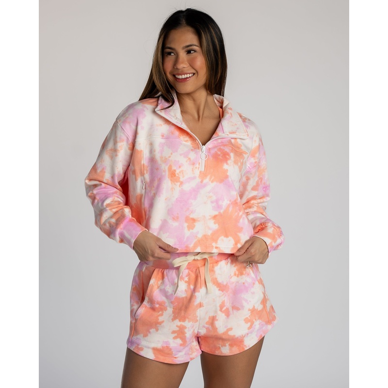 Leisure Quarter Zip – Spring Tie Dye – FINAL SALE