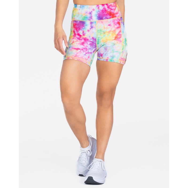 Lux Baseline Shorts (5 in. inseam) – Rainbow Tie Dye – FINAL SALE