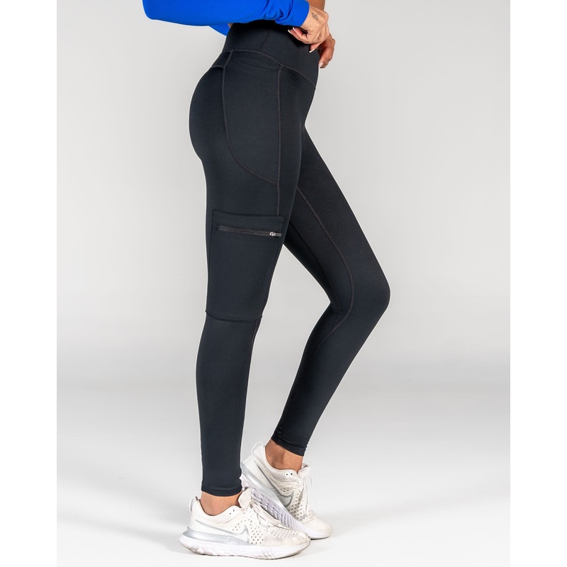 Lux Cargo Leggings – Black
