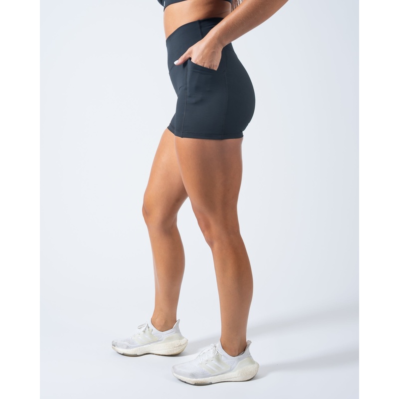 Lux High Waisted Rio Shorts (Multi-Lengths) – Black