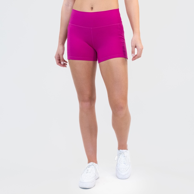 Lux High Waisted Rio Shorts (Multi-Lengths) – Magenta – FINAL SALE