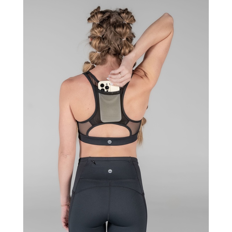 Lux Sarah Mesh Sports Bra – Black – FINAL SALE