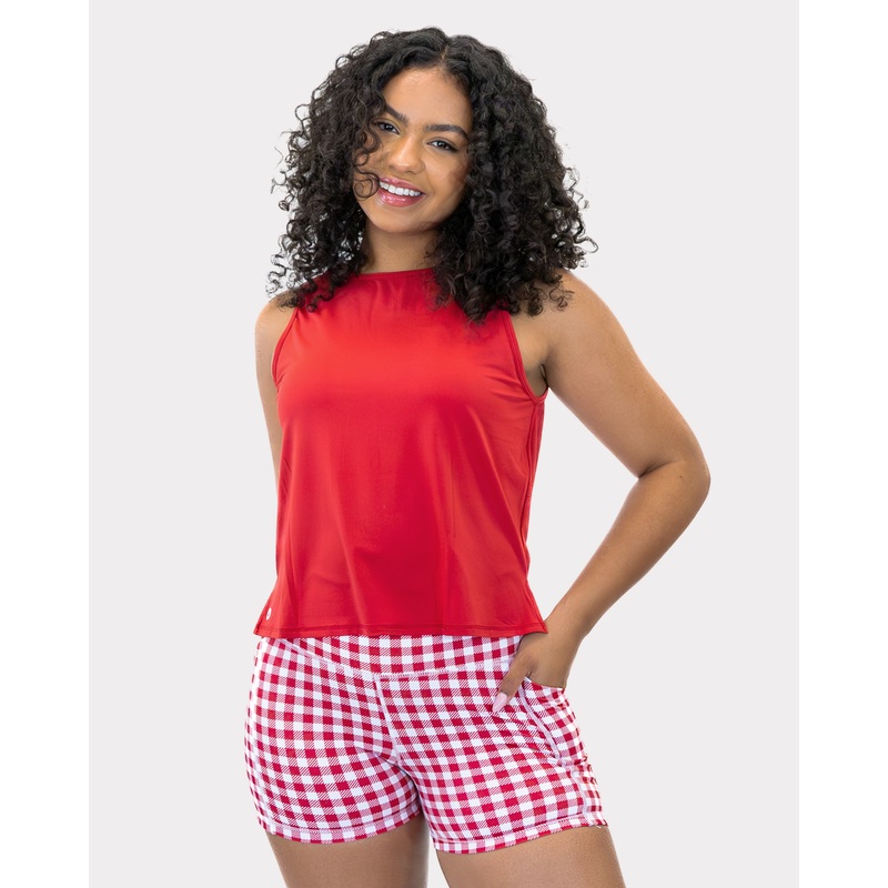 Open Back Tank – Cherry