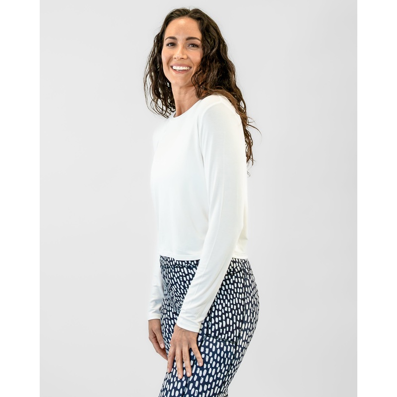 Refresh Cropped Long Sleeve – Jet Stream