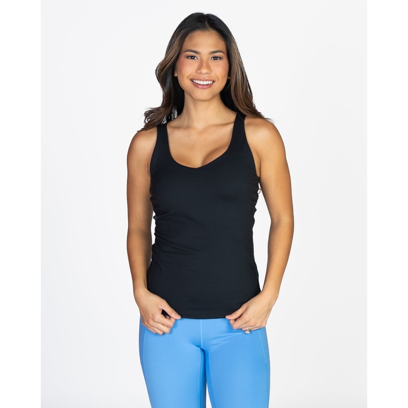 Skin Shakti Tank (Long) – Black