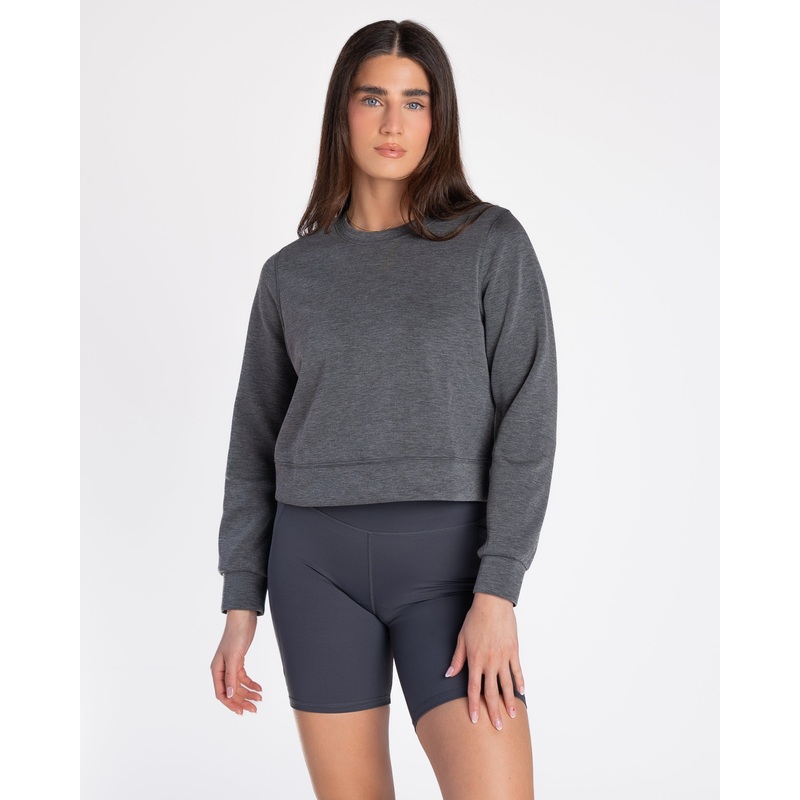 Soft Scuba Sweatshirt – Heathered Magnet – FINAL SALE