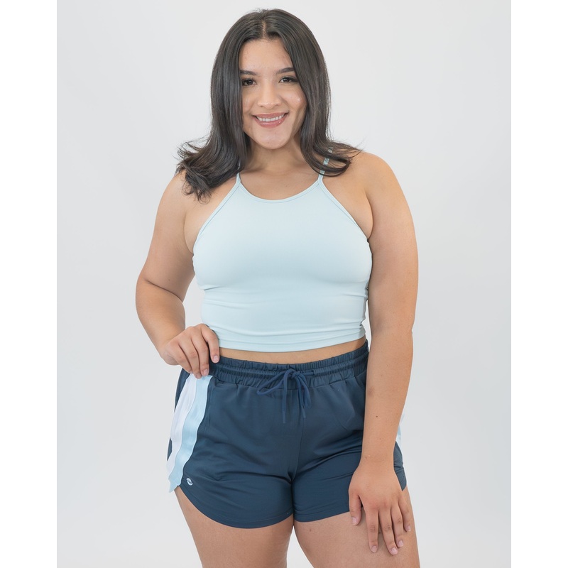 Thin Strap Crop Tank – Sky Blue