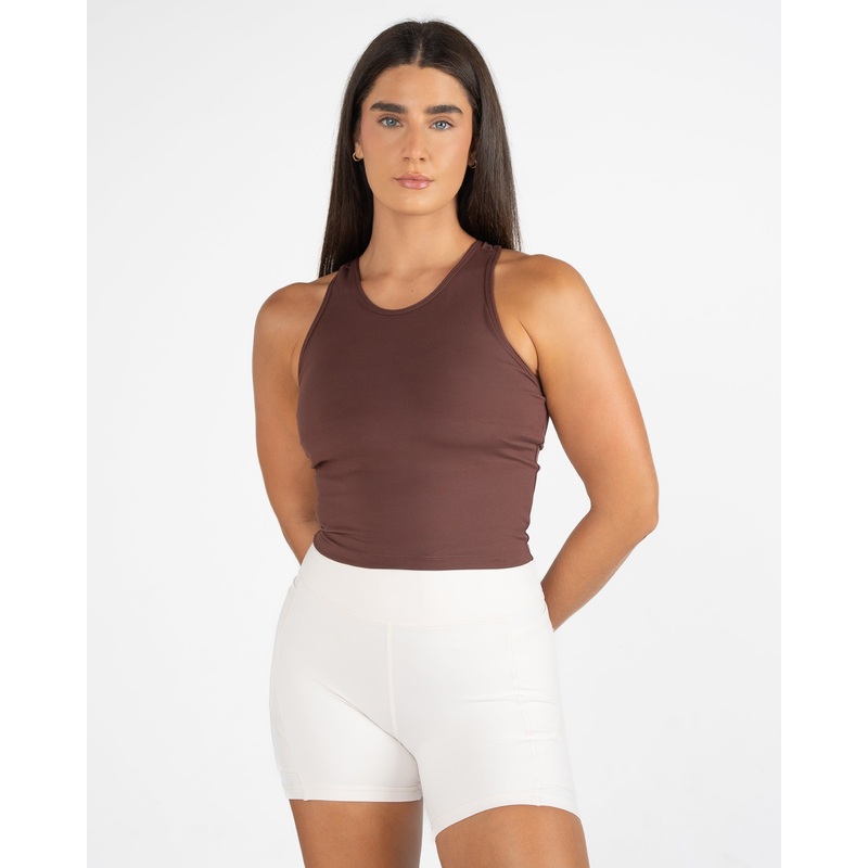 Vinyasa Crop Top – Fossil